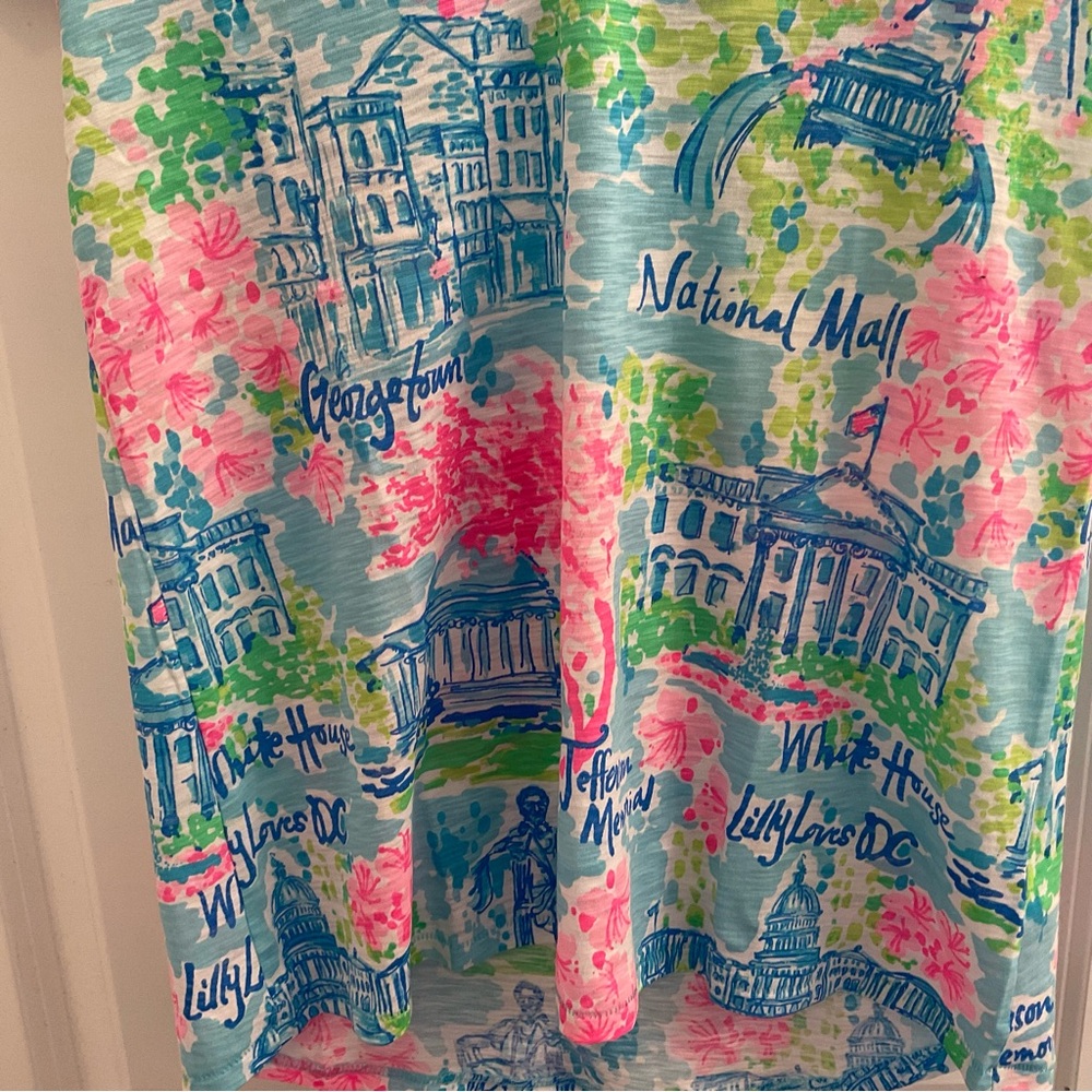 Lilly Pulitzer Etta V-Neck Tee - Lilly Loves D.C. - NWT - Size XXS - Picture 5 of 10